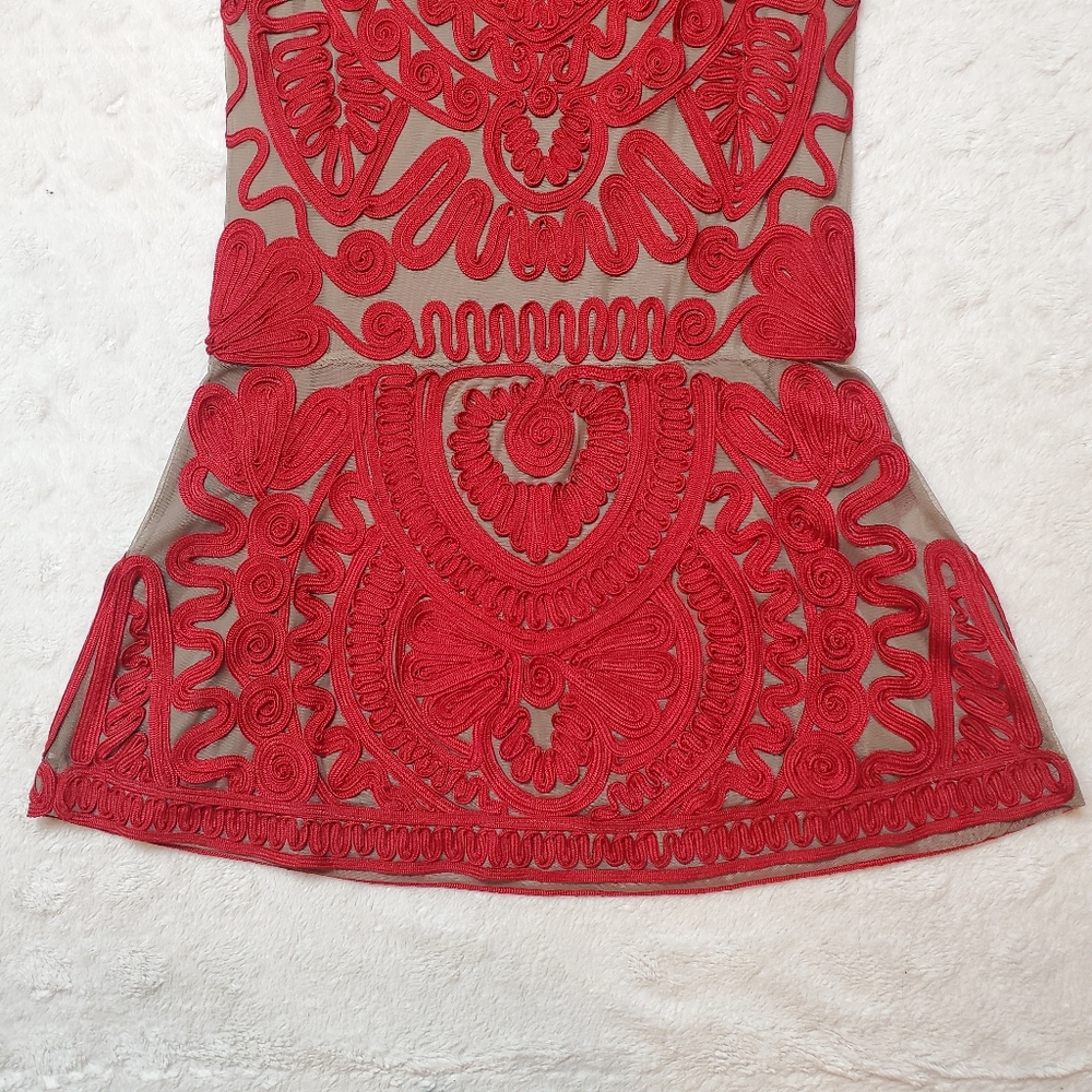 SOLD 🚫 JS Collections| Embroidered Soutache Trumpet Dress - Picture 6 of 11